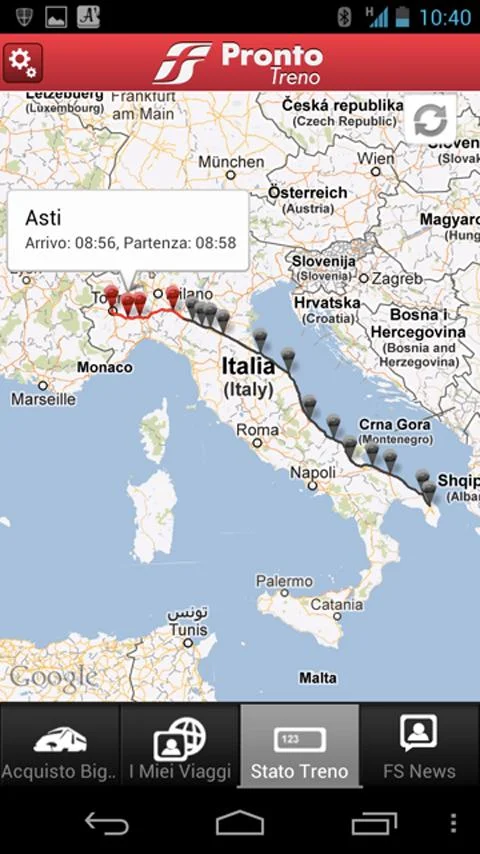 Prontotreno - screenshot