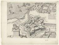 Grote kaart van Antwerpen met de mislukte aanslag in 1605 (blad linksonder)