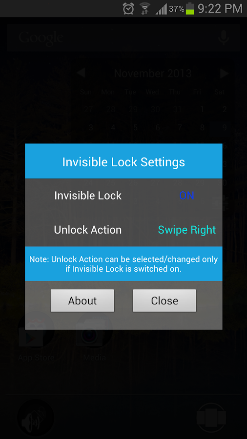 Invisible Lock - screenshot