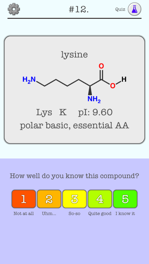 Amino Acid Structures Quiz and Flashcards Android Apps on Google Play
