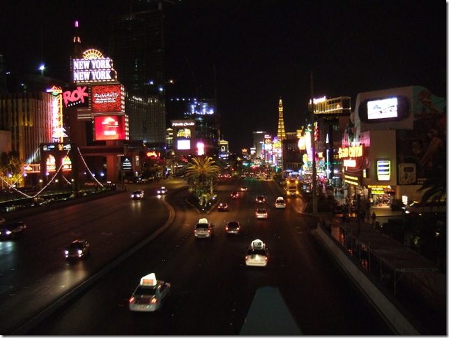 Looking down "The Strip" on the first night week arrived.  The heat was incredible - even at night.