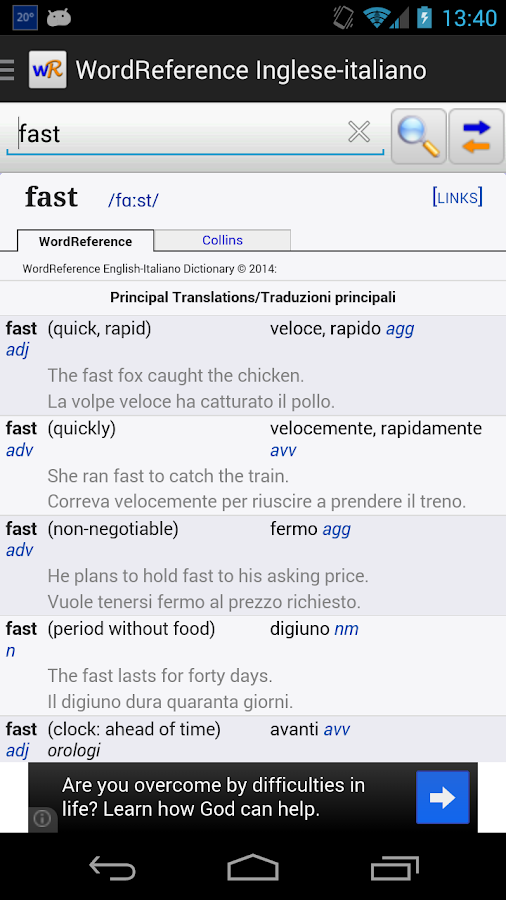 assignment traduzione wordreference