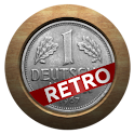 Retro currency converter logo