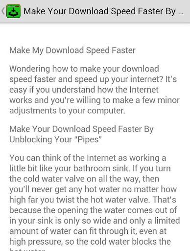 Download Speed Faster Tips