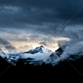 Mountain in Glacier National Park by Joe Boyle - Landscapes Mountains & Hills