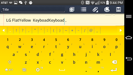 Download FlatYellow Keyboard LG THEME APK