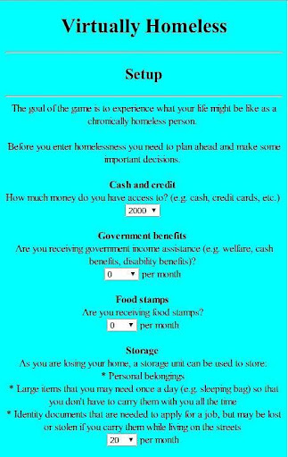 【免費模擬App】Virtually Homeless-APP點子