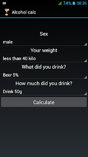 Lastest Alcohol calculator APK for Android