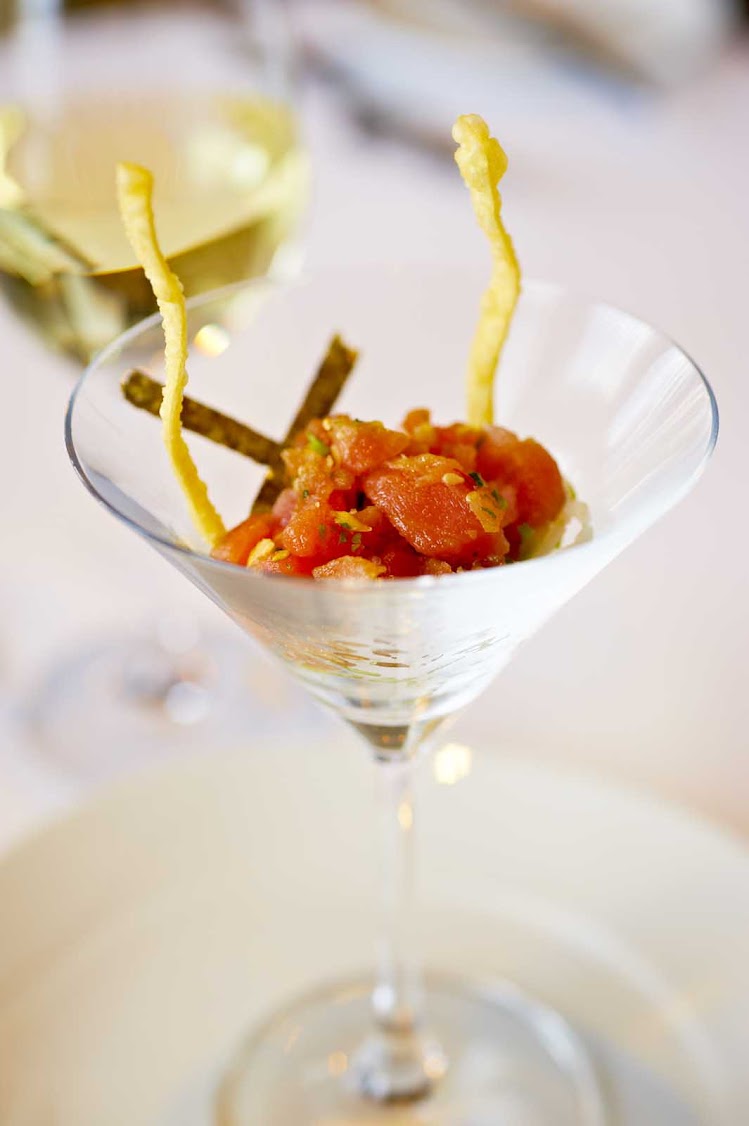 A dish prepared in the kitchen of Amphora Restaurant aboard Wind Star.