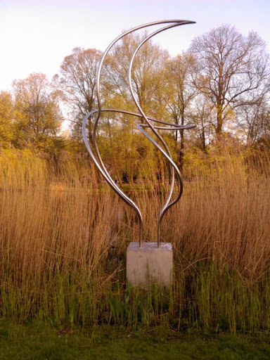 Metal Statue at the Pond