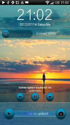 海のグリーンのiphoneのロック画面 Androidアプリ Applion