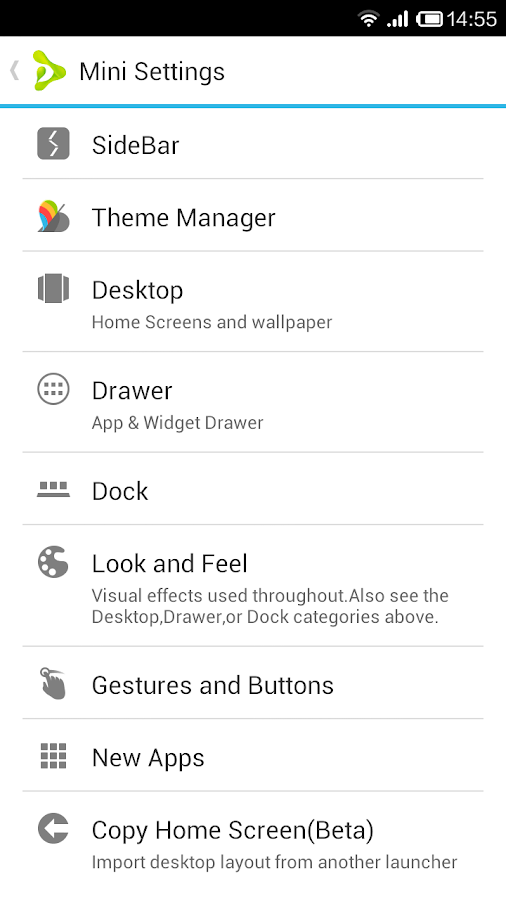 Mini Launcher（Kitkat UI） - screenshot