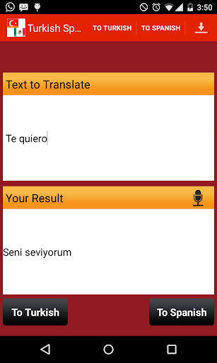 Spanish Turkish Translator