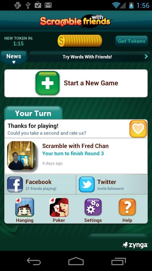 Scramble With Friends Android