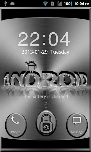 Go Locker Silver Metal Theme