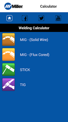 MillerWeld Setting Calculator