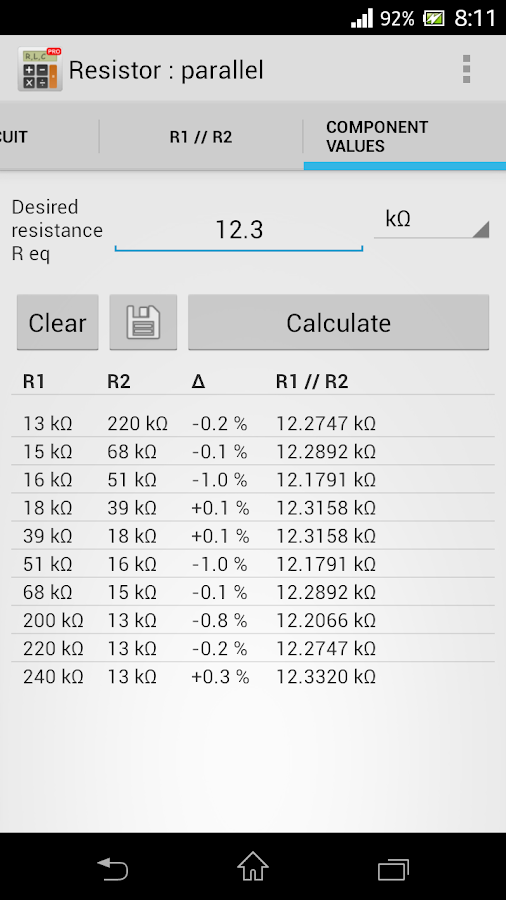    Electronics Toolbox Pro- screenshot  