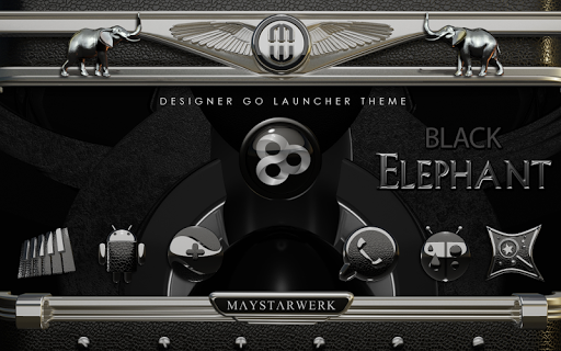 【免費個人化App】GO Launcher theme Black Elepha-APP點子