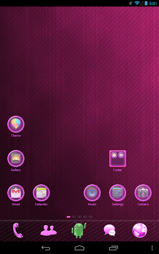 Pink Light GO Launcher Theme