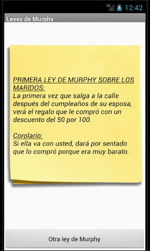 Murphy's Laws