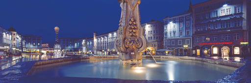 The Main Square of Linz an der Donau (Linz on the Danube) in Austria.