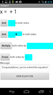 Algebra Equation Helper Free Screenshots 2