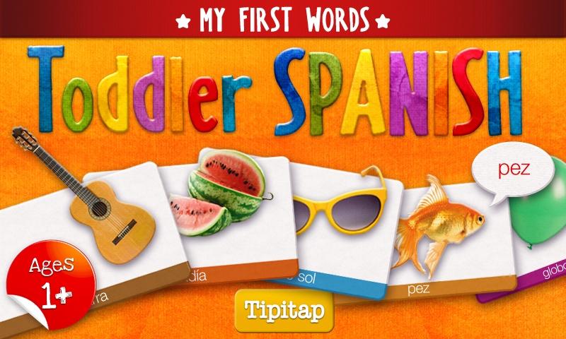 Android application Toddler Spanish: 100 words screenshort