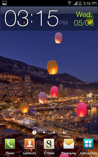 Colorful Flying Paper Lanterns