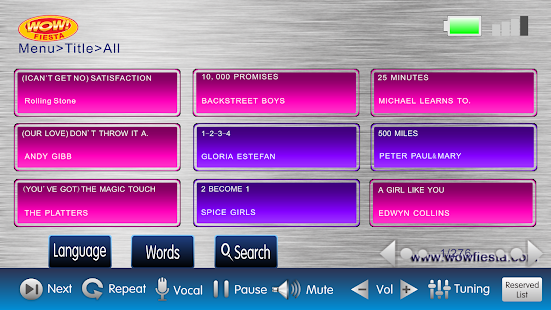 WOW! Fiesta Remote & Song Book Screenshots 4