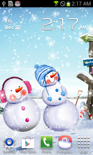 Funny Snowman Live Wallpaper