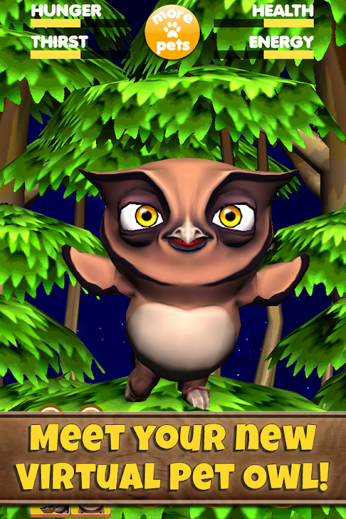 Android application Virtual Pet Owl screenshort