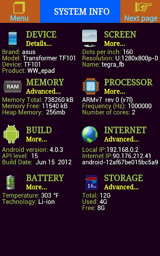 System Info Benchmark