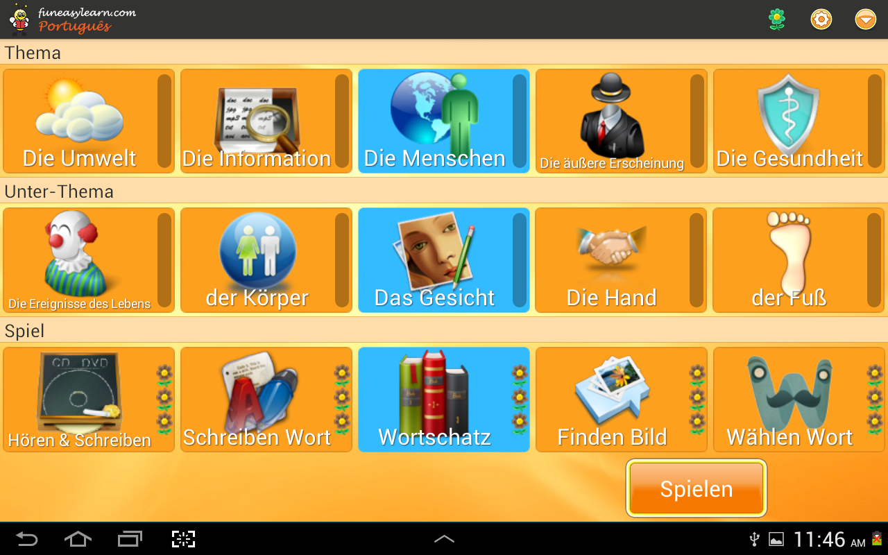 Portugiesisch Lernen Wörter - screenshot