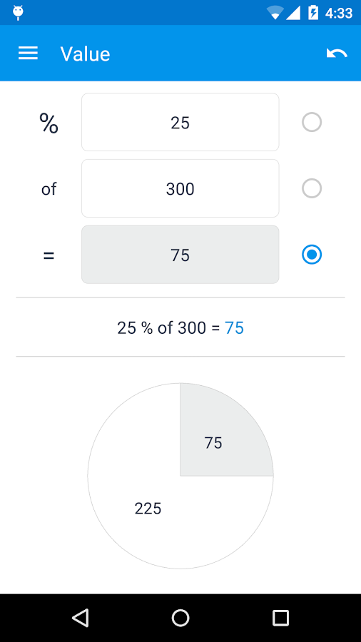 Percentage Calculator - screenshot