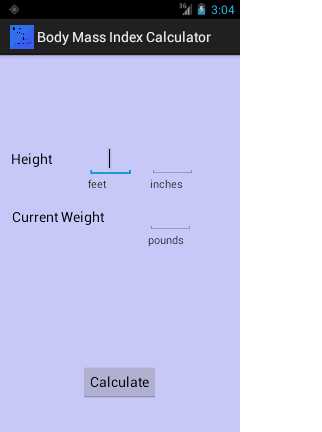 Body Mass Index Calculator