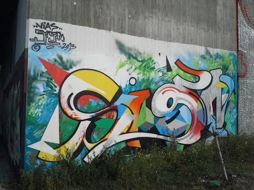 Graffito an  der BRÜCKE