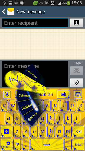 GO Keyboard Yellow Stars