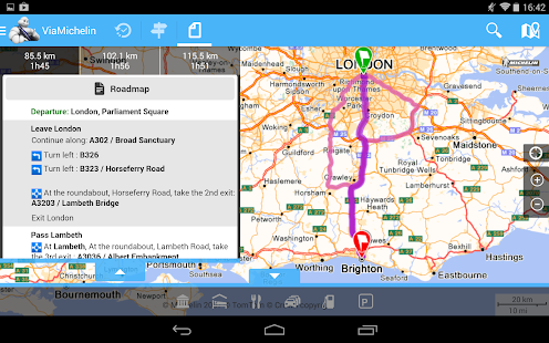 ViaMichelin Route planner,maps - Android Apps on Google Play