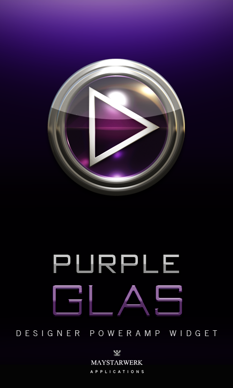 Poweramp Widget Purple Glas Screen 1