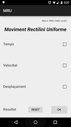 Moviment rectilini TREC