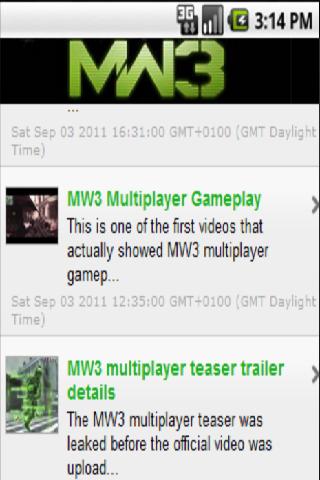 Call Of Duty MW3 Leaks News Android app Screenshot 2