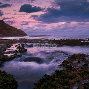 cloudy sunset by Cheryl Waring - Landscapes Waterscapes