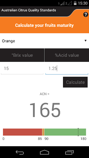Citrus Maturity Calculator