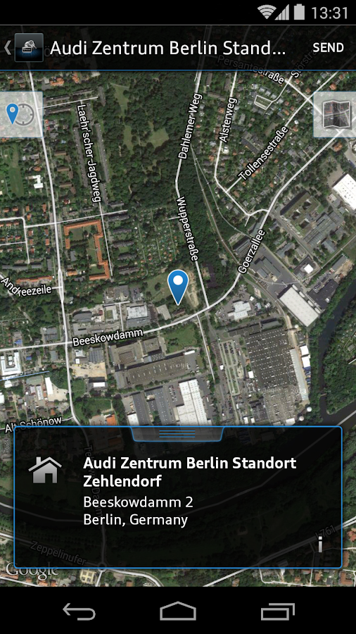 Audi MMI connect - screenshot