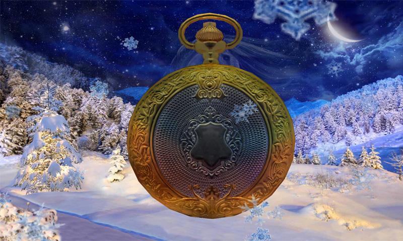 3D clock winter wallpaper! Screen 1