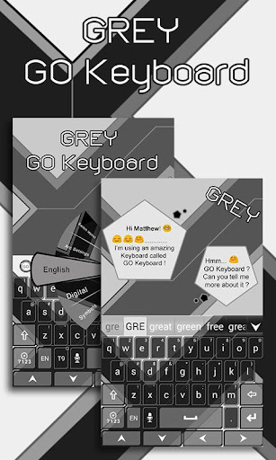 Grey GO Keyboard Theme