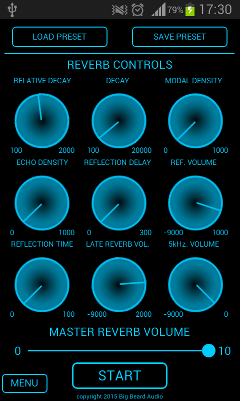 Studioverb Android Reverb FX Screen 3