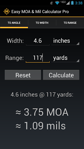 Easy MOA Mil Calculator Pro