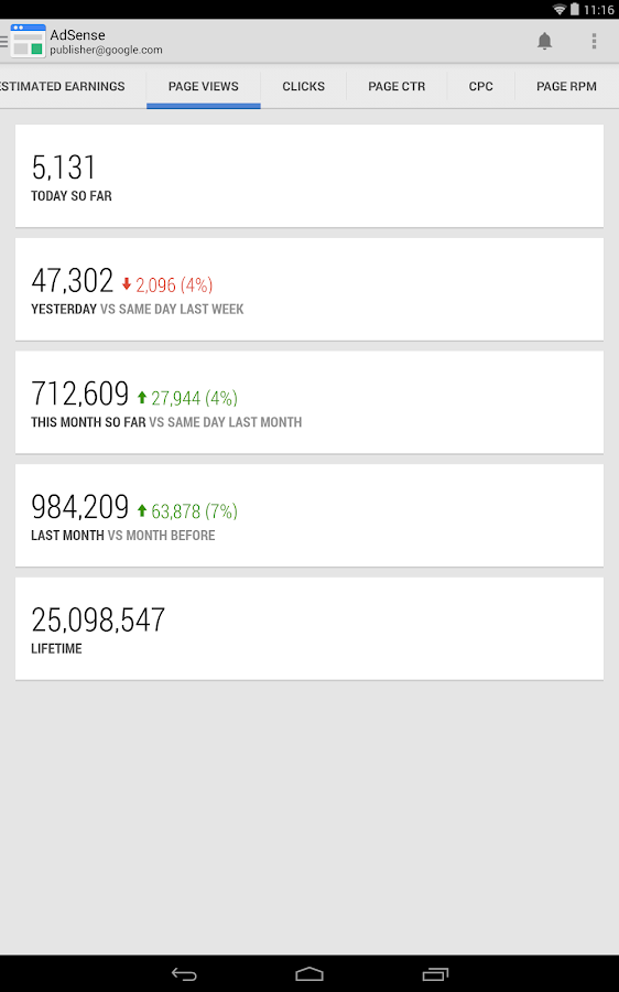 Google AdSense - screenshot