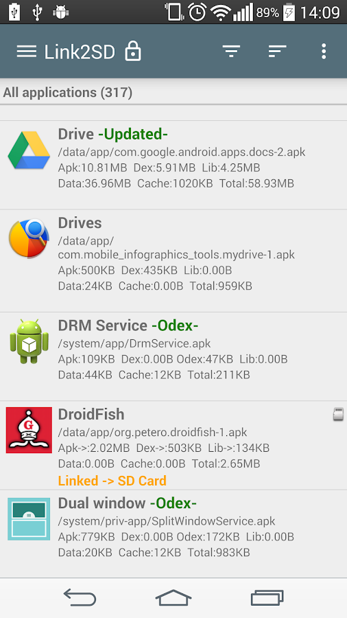 Link2SD - screenshot